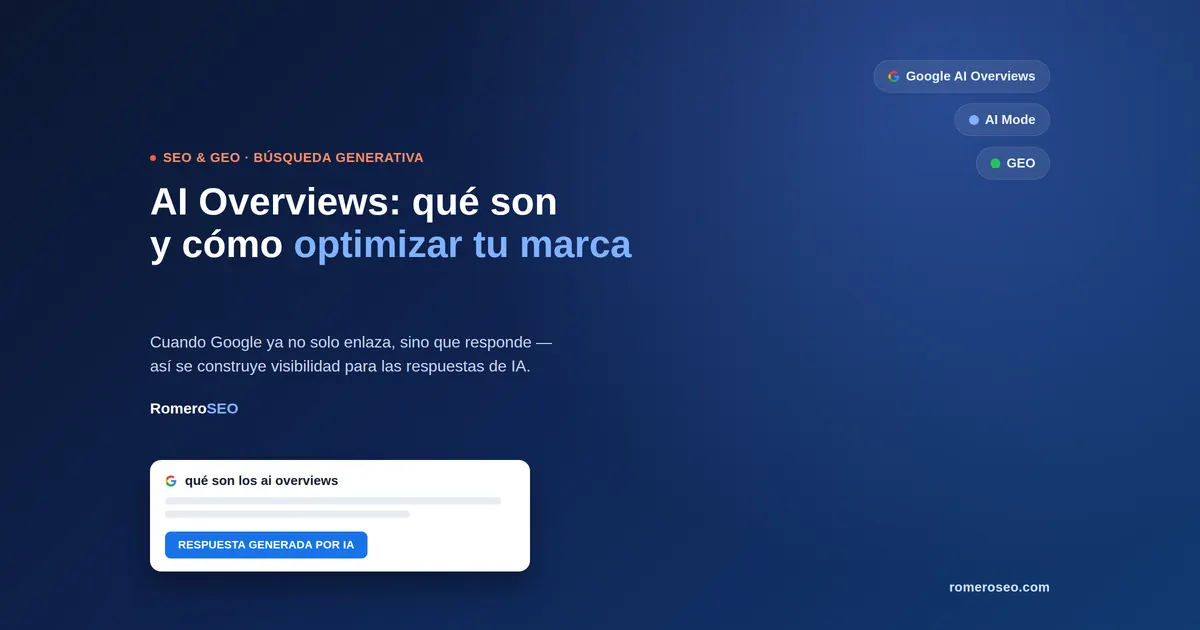 AI Overviews qué son y cómo optimizar tu marca en Google - RomeroSEO